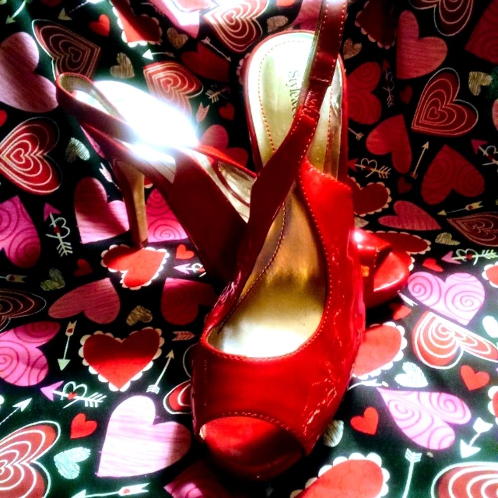 Style & Co. Red Open toed High Heels